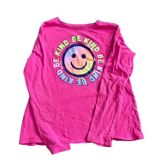 Girls Long Sleeve Graphic Tee – “Be Kind” Smiley Face – Size XXL (16) - Picture 1 of 5